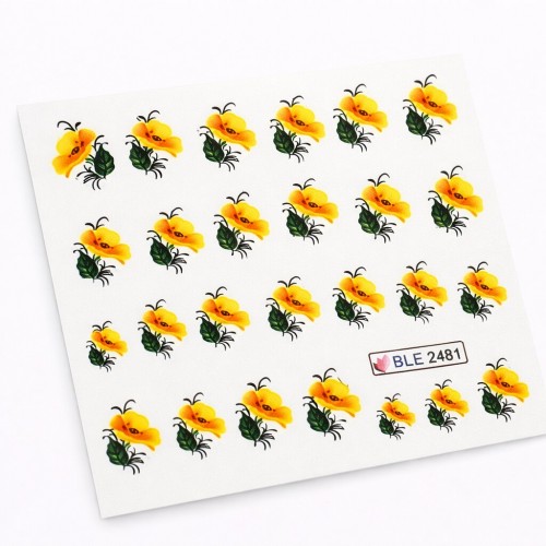 Ваденки за нокти Цветя BLE2481