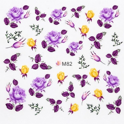 Ваденки за нокти Цветя M 082