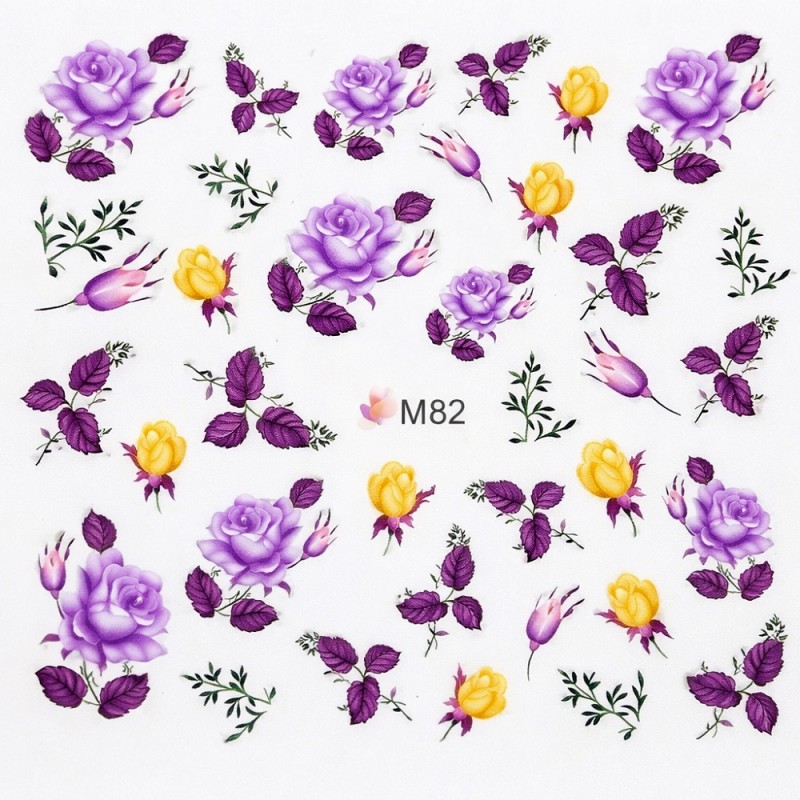 Ваденки за нокти Цветя M 082