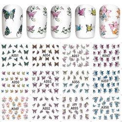  12бр ваденки цветни пеперуди  А351