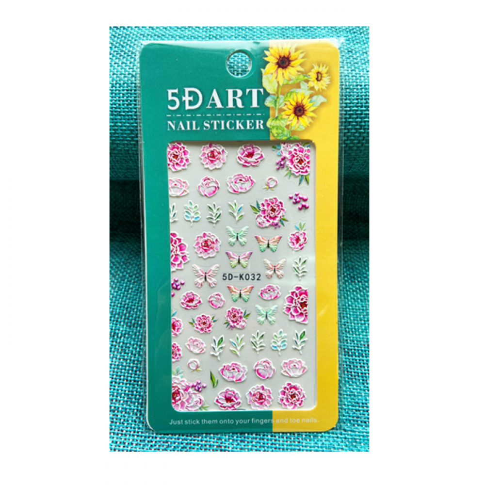 5D стикери цветя К 032
