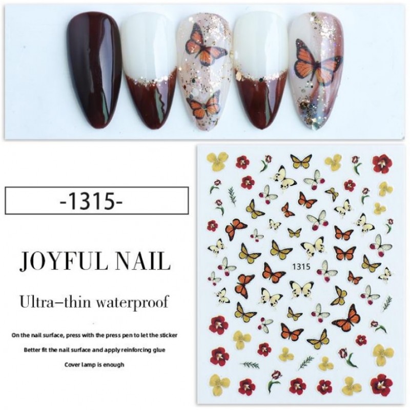 Стикери за нокти пеперуди серия Joyfull