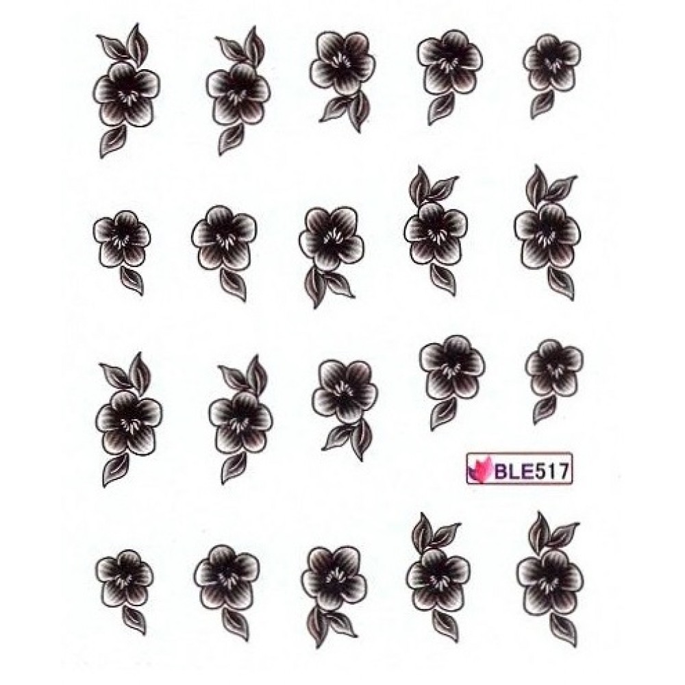 Ваденки за нокти Цветя BLE 517