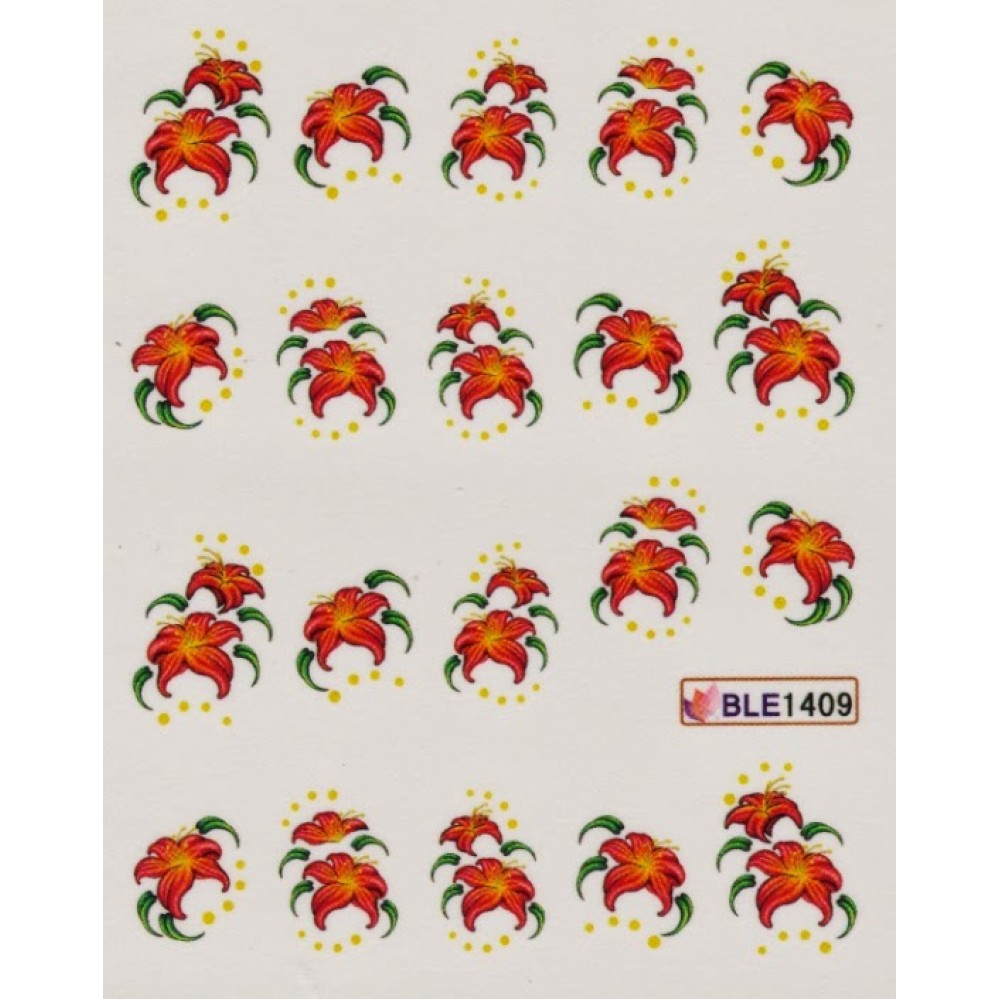 Ваденки за нокти Цветя BLE 1409