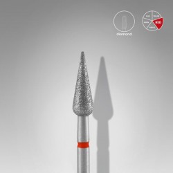Диамантена фреза ЧЕРВЕНА "Круша" Staleks EXPERT 4mm/12mm