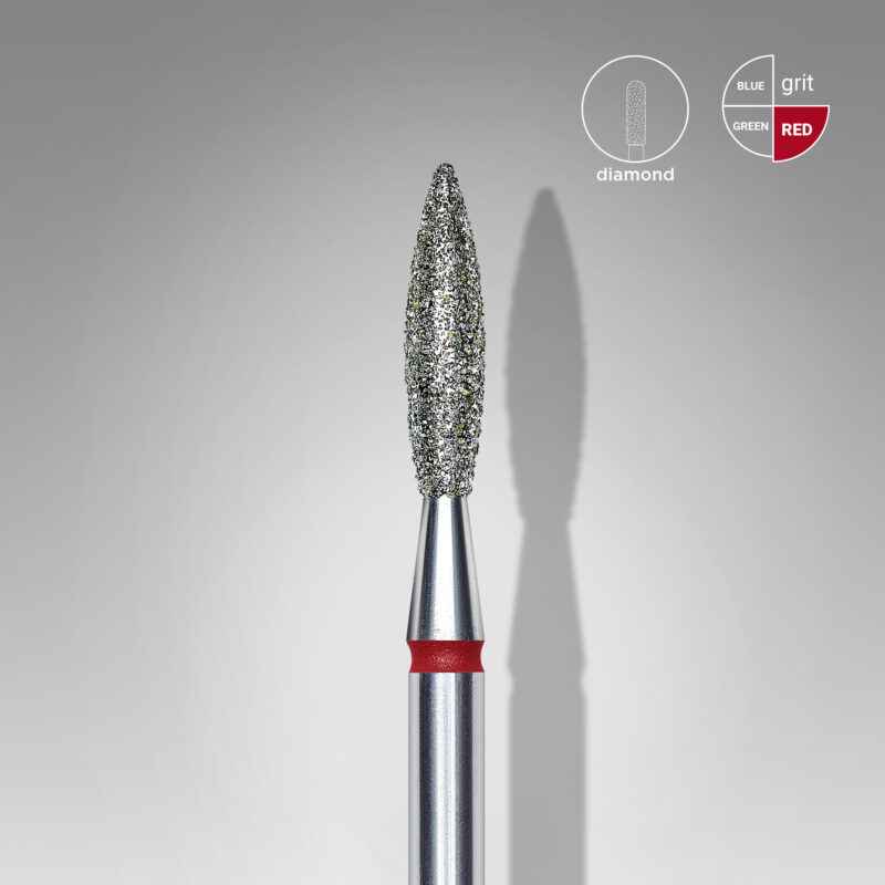 Диамантена фреза ЧЕРВЕН пламък Staleks EXPERT 2.3mm/10mm