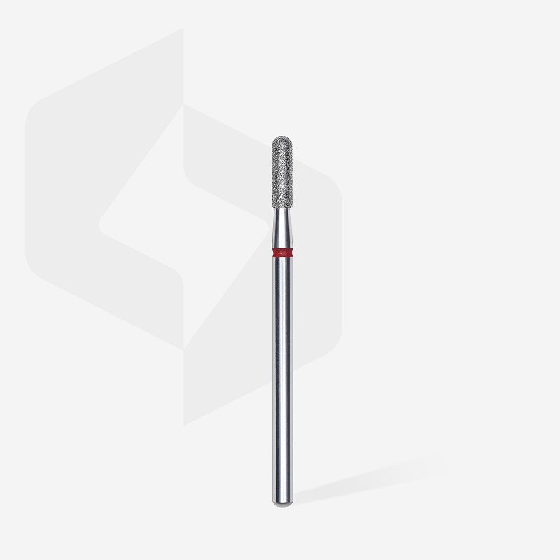 Диамантена фреза ЧЕРВЕН "Заоблен цилиндър" Staleks EXPERT 2.3mm/8mm