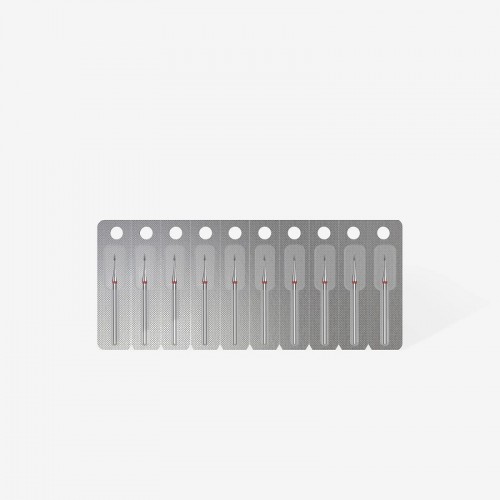 Диамантена фреза ЧЕРВЕНА "Игла" Staleks EXPERT 1mm/3mm