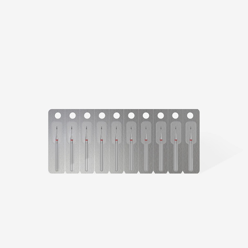 Диамантена фреза ЧЕРВЕНА "Игла" Staleks EXPERT 1mm/3mm
