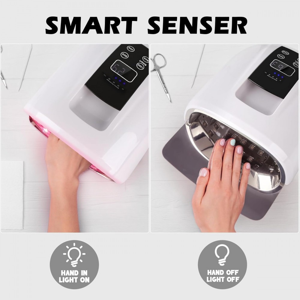 Акумулаторна 90W професионална безжична UV LED лампа за нокти Акумулаторна 90W професионална безжична UV LED лампа за нокти