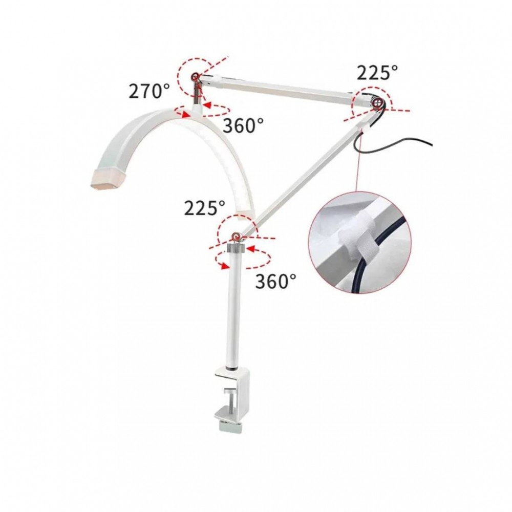 HD-M3X Професионална настолна LED лампа луна за миглопластика, грим, маникюр, микроблейдинг и татуировки.