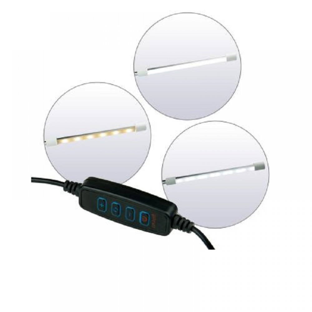 Настолна LED лампа за маникюр-златна на щипка