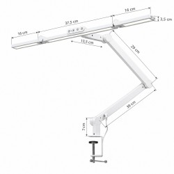 Професионална LED работна лампа Glow L03 – 24W, бяла-foto7