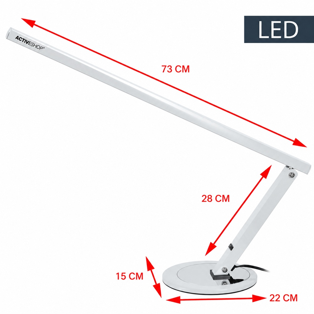 Професионална настолна LED лампа SLIM Aluminum – 8,4W, 84 LED, сребриста Професионална настолна LED лампа SLIM Aluminum – 8,4W, 84 LED, сребриста
