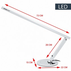 Професионална настолна LED лампа SLIM Aluminum – 8,4W, 84 LED, сребриста-foto3