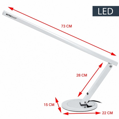 Професионална настолна LED лампа SLIM Aluminum – 8,4W, 84 LED, сребриста Професионална настолна LED лампа SLIM Aluminum – 8,4W, 84 LED, сребриста