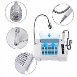 Комбиниран уред за маникюр Salon Expert 3в1- Електрическа пила Прахоуловител Лампа-foto3