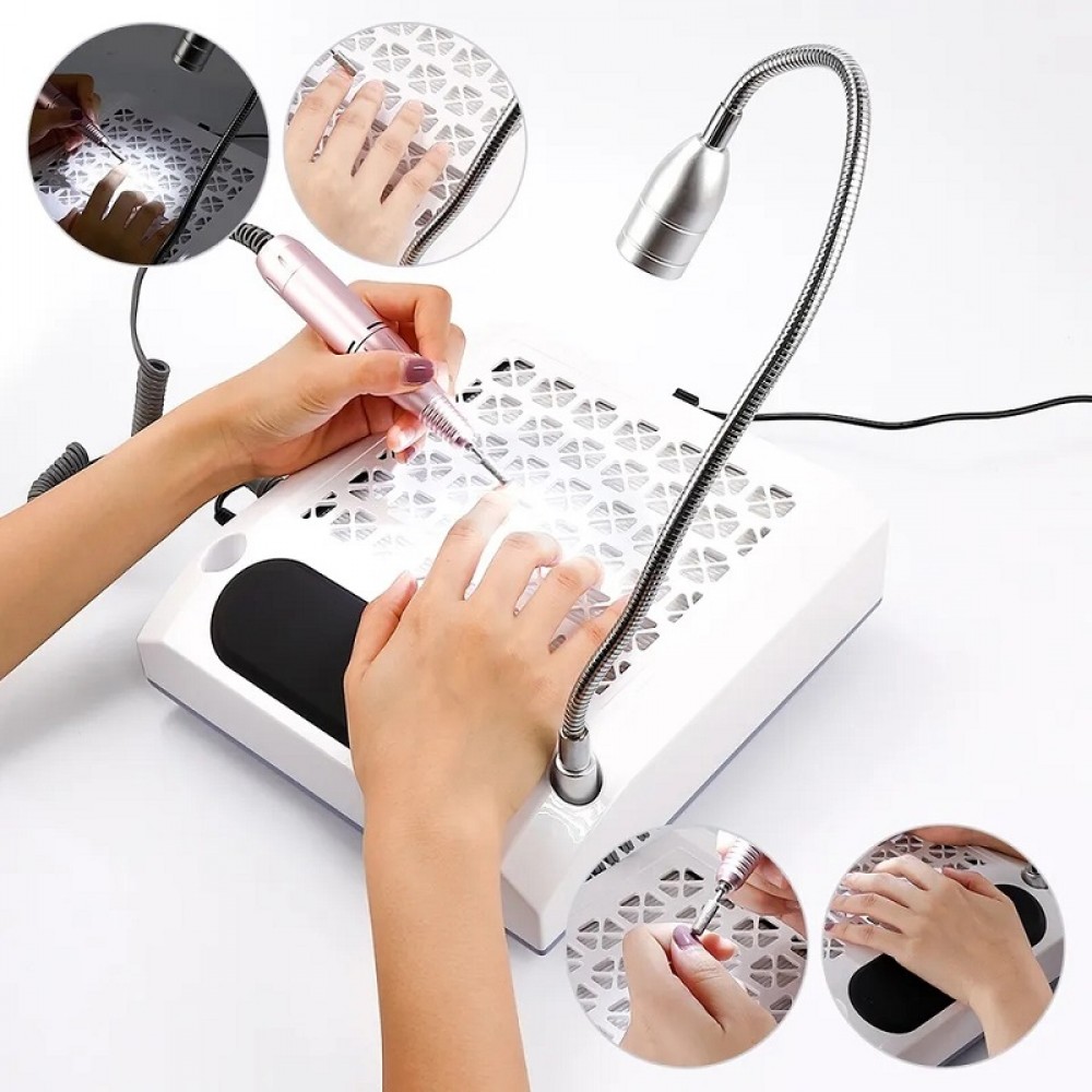 Комбиниран уред за маникюр 3в1- BQ608 Електрическа пила Прахоуловител Лампа