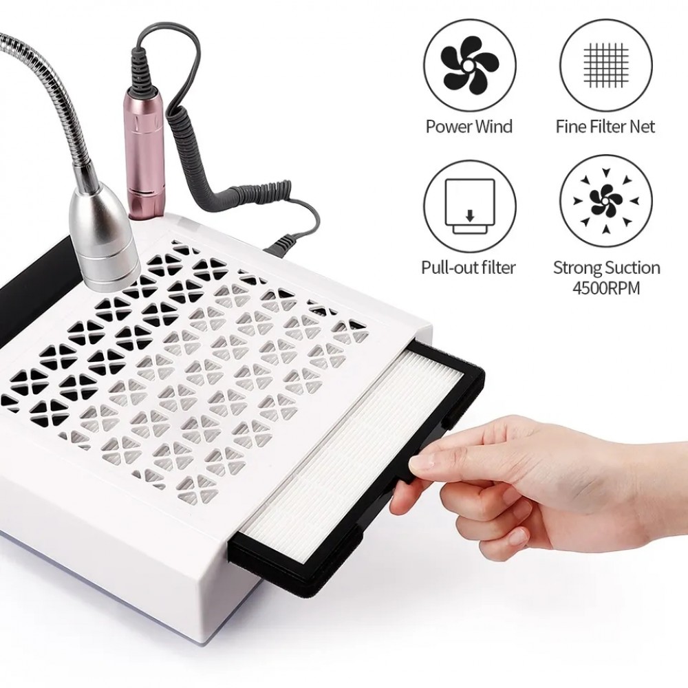 Комбиниран уред за маникюр 3в1- BQ608 Електрическа пила Прахоуловител Лампа