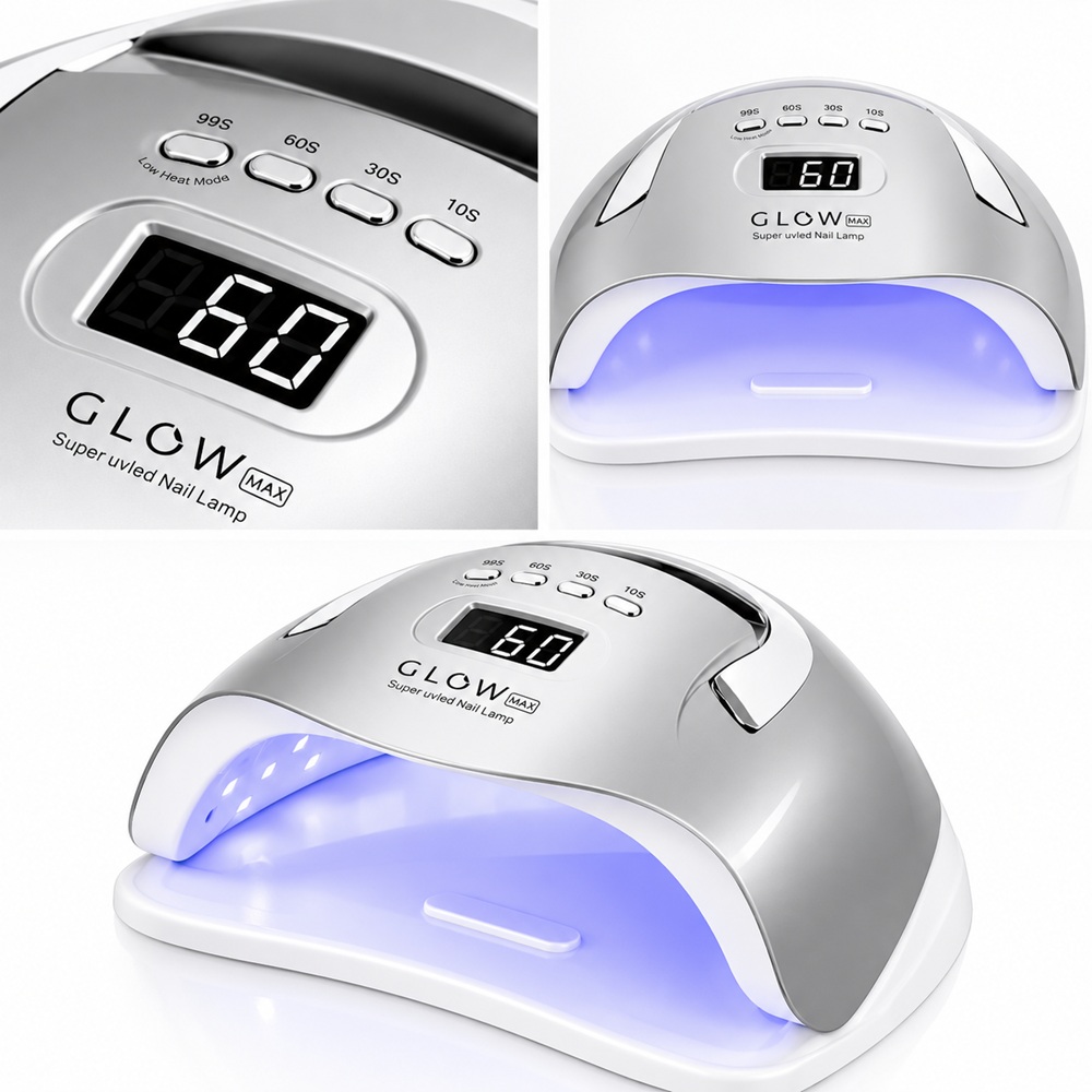 UV/LED лампа GLOW F2 SP – 220 W, 57 Dual LED, сребриста UV/LED лампа GLOW F2 SP – 220 W, 57 Dual LED, сребриста