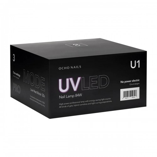 UV/LED лампа OCHO NAILS 8 - 84W, 42 LED, бяла