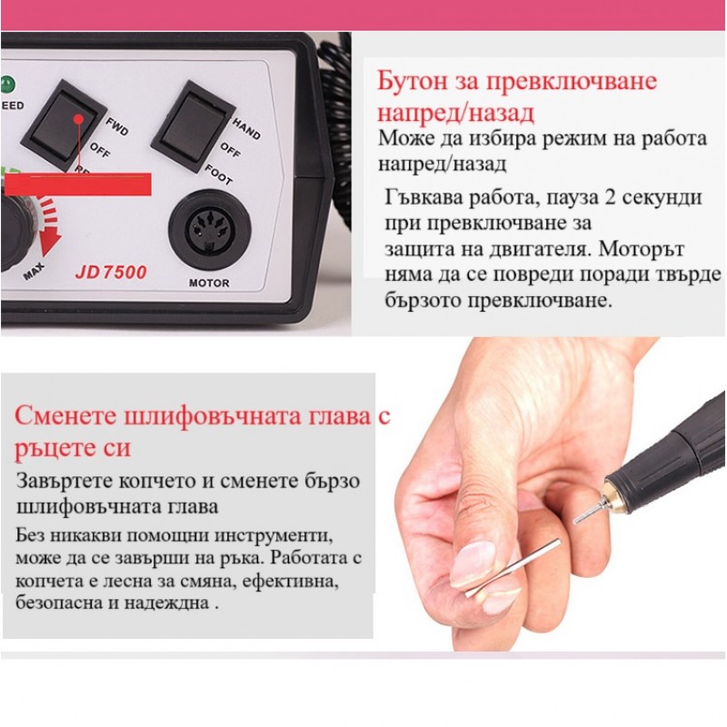 Изключително мощна Оригинална електрическа пила  JD7500 - 65W ПРЕПОРЪЧАНО+Подарък LED Лампа
