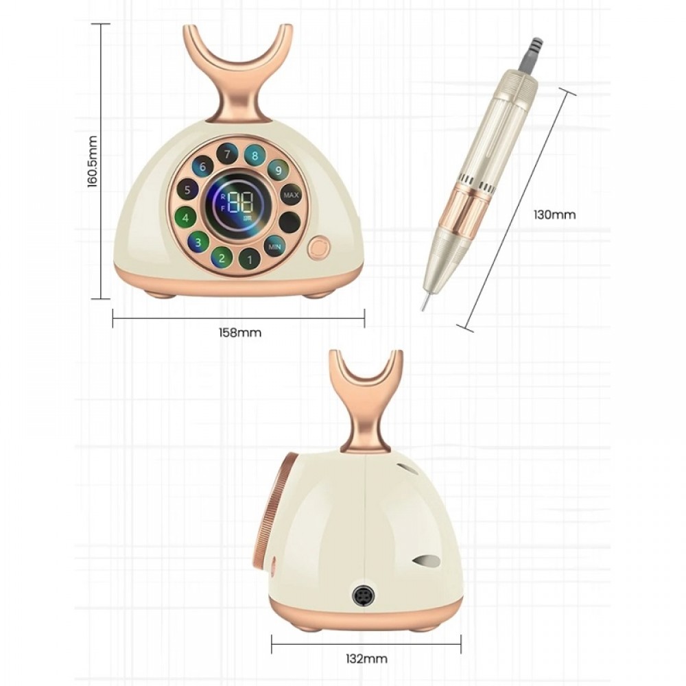 Професионална Електрическа пила Ретро телефон в цвят винтидж-крем 35 000 оборота 35W Професионална Електрическа пила Ретро телефон в цвят винтидж-крем 35 000 оборота 35W