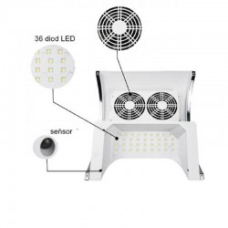 Прахоуловител с два вградени вентилатора лампа и подложка за длани 2 в 1-foto2