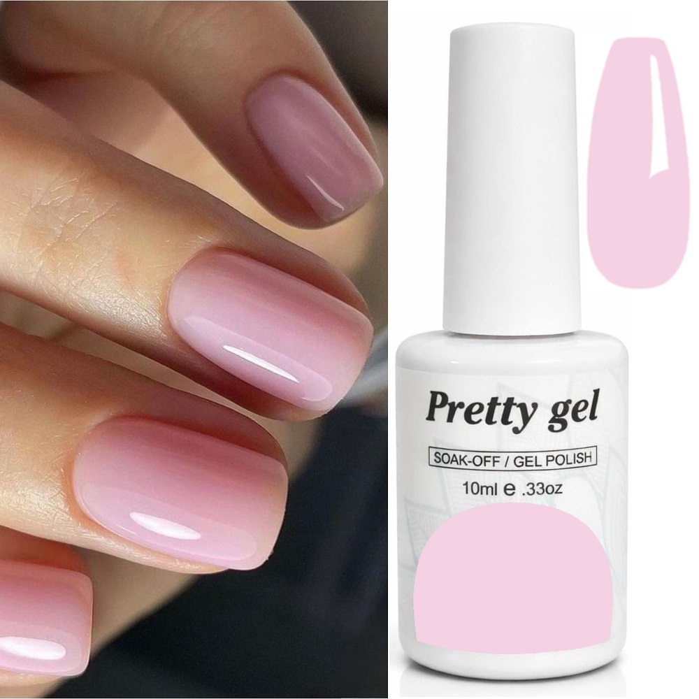 Гел лак Pretty French F12 Основа за френски маникюр - полупрозрачен