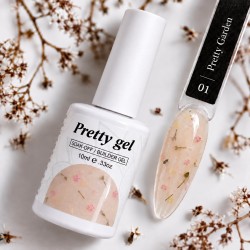 Pretty Gel Flora Garden 01 – изграждащ гел със сухи цветя, 10 мл.