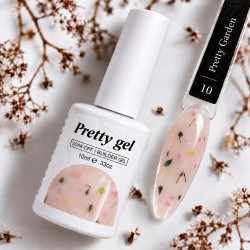 Pretty Gel Flora Garden 10 – изграждащ гел със сухи цветя, 10 мл.