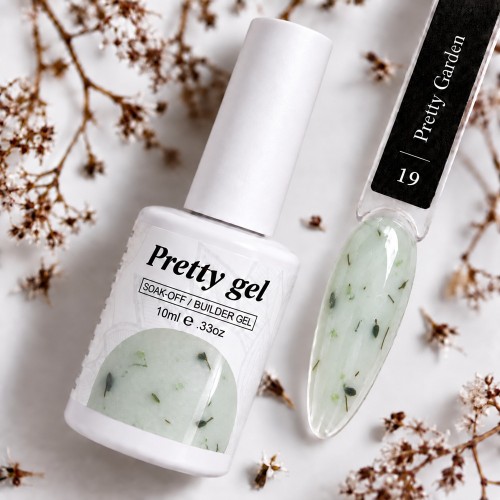 Pretty Gel Flora Garden 19 – изграждащ гел със сухи цветя, 10 мл.