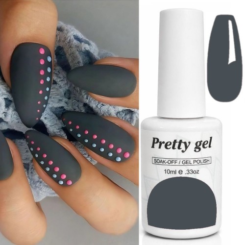 Гел лак Pretty 019 – Въгленово Сиво