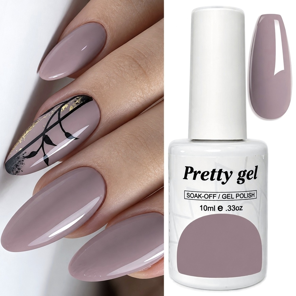 Гел лак Pretty 175 Нежно Сиво-Лилаво Усещане