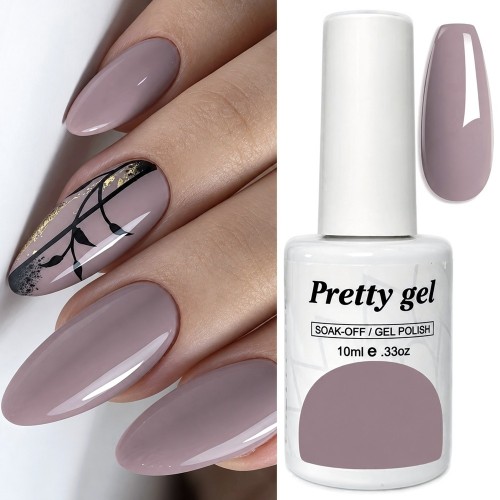 Гел лак Pretty 175 Нежно Сиво-Лилаво Усещане