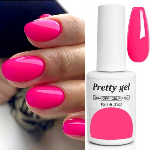 Гел лак Pretty 34 Неоново Френско Розово