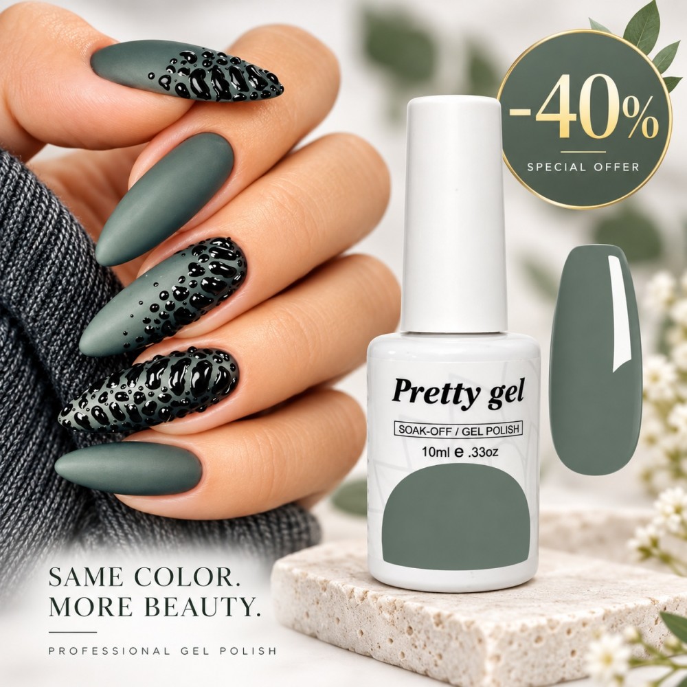 Гел лак Pretty 177 Дълбоко Сив Нюанс