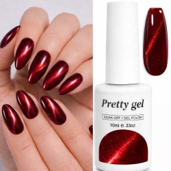 Гел лак Pretty Червено котешко око R11