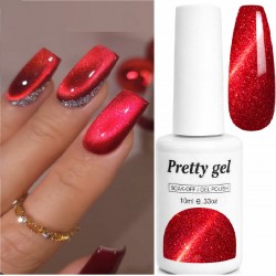 Гел лак Pretty Червено котешко око 20