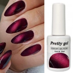 Магнитен гел лак Pretty RED 18 Котешко око