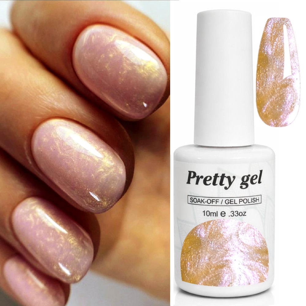 Гел лак Pretty 7005 двуцветна перла - Розово/Жълто Гел лак Pretty 7005 двуцветна перла - Розово/Жълто