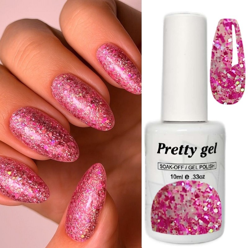 Гел лак Pretty  Прекрасен Брокат 6631