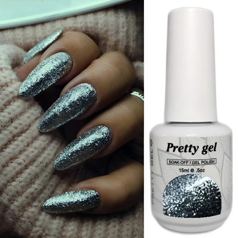Гел лак Pretty Shiny LUX 2213 Dark Grey