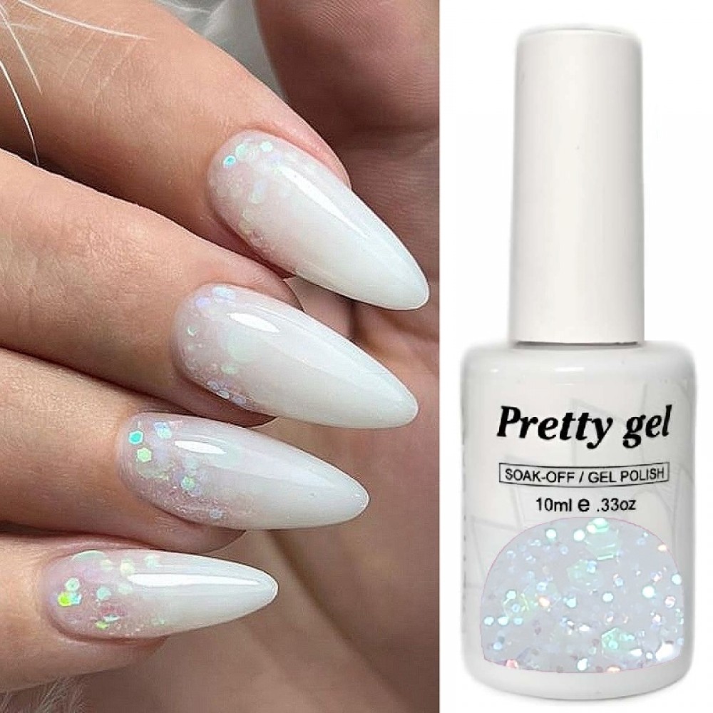 Гел лак Pretty 4202 - Млечна Холограма