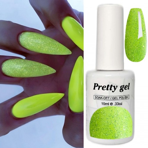Гел лак Pretty Y4 Искрящ Неон