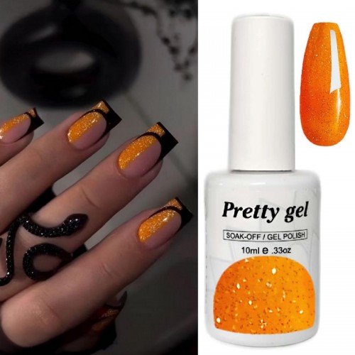 Гел лак Pretty Y6 Искрящ Залез