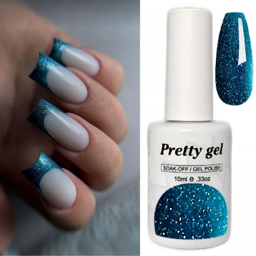 Гел лак Pretty Y1 Искрящ Океан
