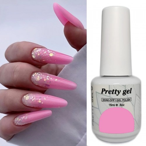 Розов Изграждащ UV/LED Гел в БУТИЛКА - изграждане, заздравяване, удължаване 15гр.