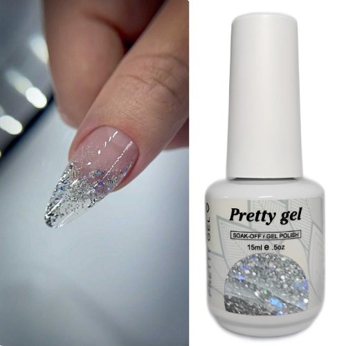 Silver Изграждащ UV/LED Гел в БУТИЛКА - изграждане, заздравяване, удължаване 15гр.