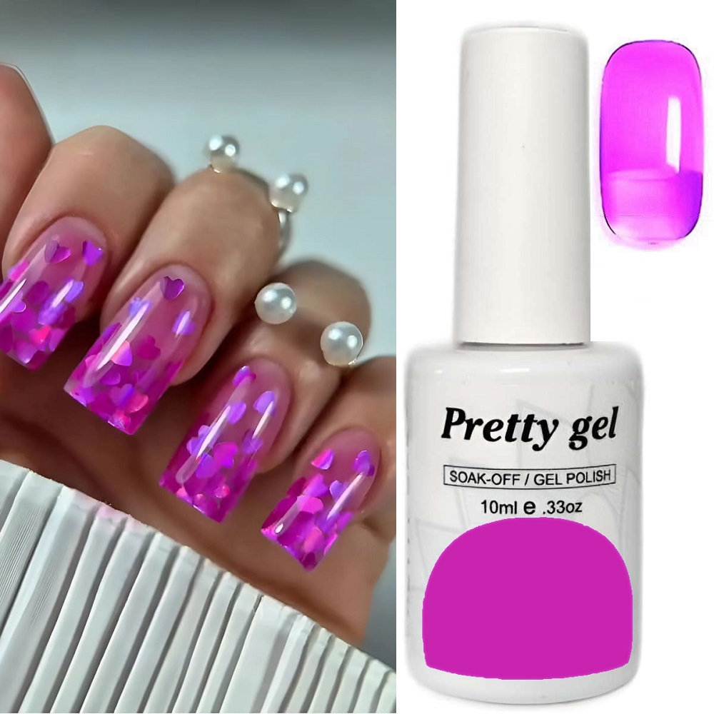 Fuchsia 1 Витражен топ гел лак Pretty Jelly Glass Fuchsia 1 Витражен топ гел лак Pretty Jelly Glass